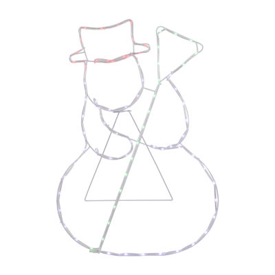 Northlight 28in Lighted Standing Snowman Silhouette Decor Christmas Holiday Yard Art