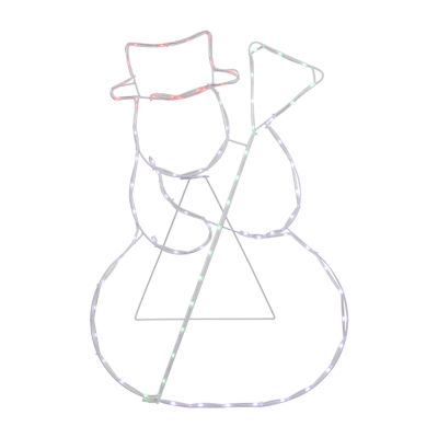 Northlight 28in Lighted Standing Snowman Silhouette Decor Christmas Yard Art