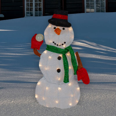 Northlight 24in Black And White Snowman Christmas Yard Art