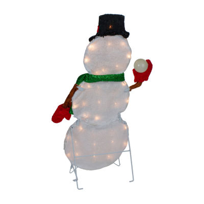 Northlight 24in Black And White Snowman Christmas Yard Art