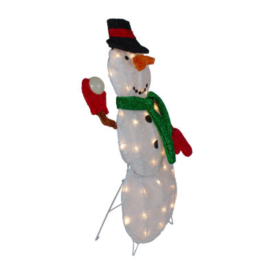 Northlight 24in Black And White Snowman Christmas Holiday Yard Art