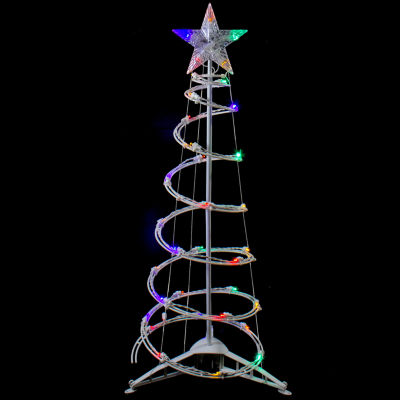 Northlight 3ft Led Lighted Spiral Cone Tree  Multi Lights Christmas Holiday Yard Art
