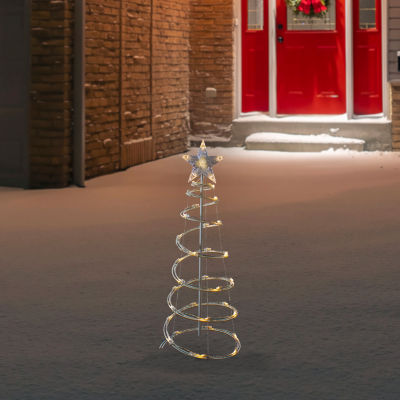 Northlight 3ft Led Lighted Spiral Cone Tree  Warm White Lights Christmas Yard Art