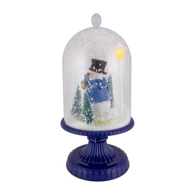 Northlight 13.5in Led Snowing Musical Snowman Under Cloche Christmas Decoration Lighted Round SnowGlobes