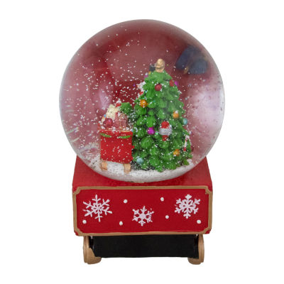 Northlight 8.5in Green And Red Christmas Train SnowGlobes