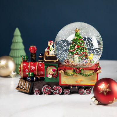 Northlight 8in Children Christmas Train Musical SnowGlobes