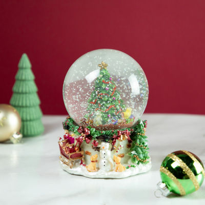 Northlight 6.5in Christmas Tree Musical Round SnowGlobes