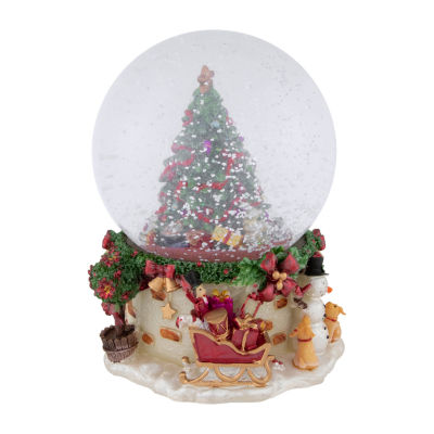 Northlight 6.5in Christmas Tree Musical Round SnowGlobes