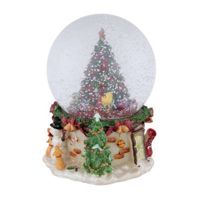 Northlight 6.5in Christmas Tree Musical Round SnowGlobes