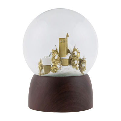 Northlight 6.5in Holiday Village Wonderland Christmas Musical Round SnowGlobes