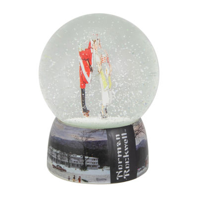 Northlight 6.5in Norman Rockwell Christmas Surprise Round SnowGlobes