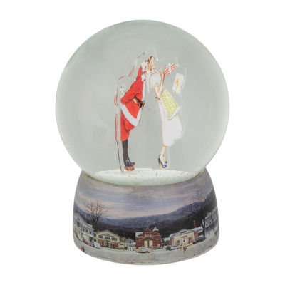 Northlight 6.5in Norman Rockwell Christmas Surprise Round SnowGlobes