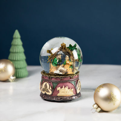 Northlight 5.75in Holy Family Nativity Scene Christmas Lighted Round SnowGlobes