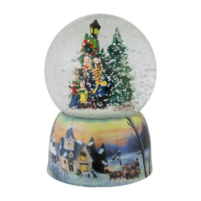 Northlight 6in Christmas Carolers Winter Scene Musical Lighted Round SnowGlobes