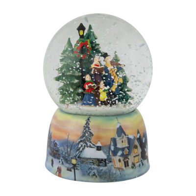 Northlight 6in Christmas Carolers Winter Scene Musical Lighted Round SnowGlobes