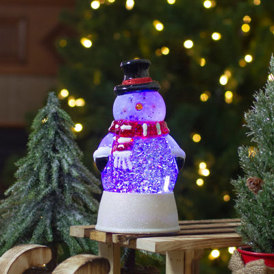 Northlight 7.5in Led Color Changing Snowman Christmas Lighted Round SnowGlobes