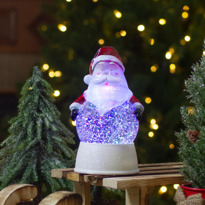 Northlight 7in Led Color Changing Santa Christmas Round SnowGlobes