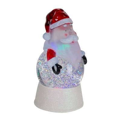 Northlight 7in Led Color Changing Santa Christmas Round SnowGlobes