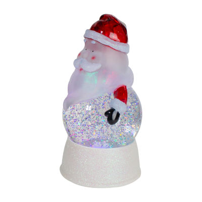 Northlight 7in Led Color Changing Santa Christmas Round SnowGlobes