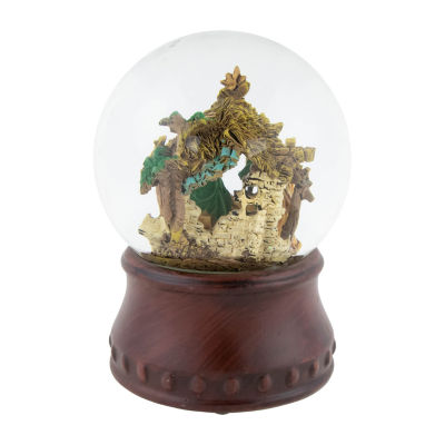 Northlight 5.5in Christmas Nativity Musical Round SnowGlobes