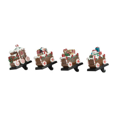 Northlight Gingerbread Train 4.75in 4-pc. Christmas Stocking Holder