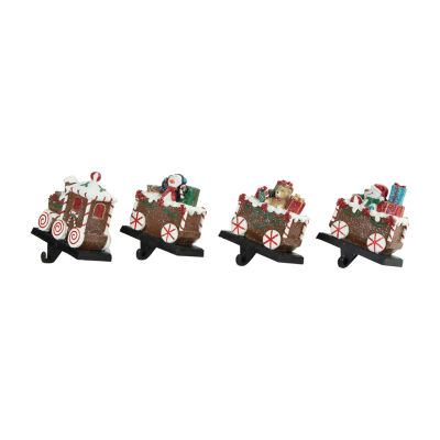 Northlight Gingerbread Train 4.75in 4-pc. Christmas Stocking Holder