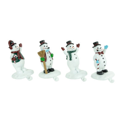 Northlight Glittered Snowman 6.75in 2-pc. Christmas Stocking Holder