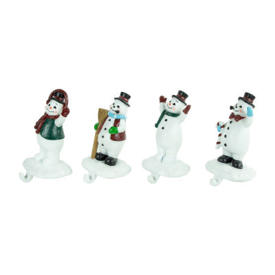 Northlight Glittered Snowman 6.75in 2-pc. Christmas Stocking Holder