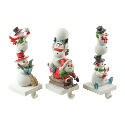 Northlight Snowmen 9in 3-pc. Christmas Stocking Holder