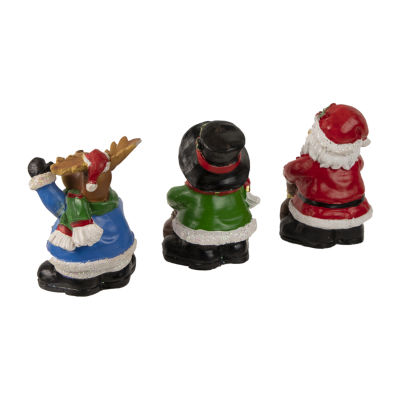 Northlight Santa  Snowman And Reindeer 5.25in 2-pc. Christmas Stocking Holder