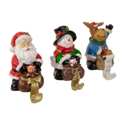 Northlight Santa  Snowman And Reindeer 5.25in 2-pc. Christmas Stocking Holder