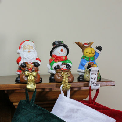 Northlight Santa  Snowman And Reindeer 5.25in 2-pc. Christmas Stocking Holder