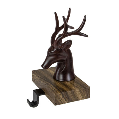 Northlight 7.5in Brown Marbled Buck Deer Head Christmas Stocking Holder