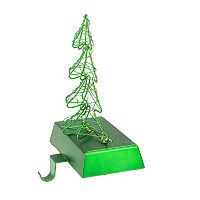 Northlight 8in Led Lighted Green Wired Tree Christmas Stocking Holder, One Size, Green