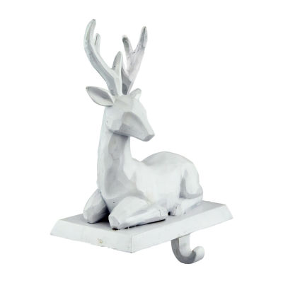 Northlight White Reindeer 7in 2-pc. Christmas Stocking Holder