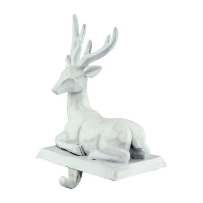 Northlight White Reindeer 7in 2-pc. Christmas Stocking Holder