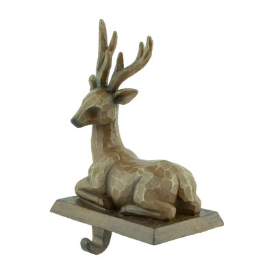 Northlight Brown Reindeer 7.25in 2-pc. Christmas Stocking Holder