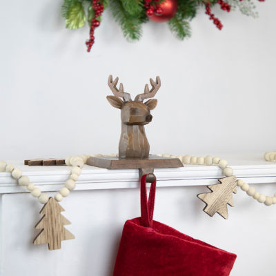 Northlight Brown Reindeer Head 5.75in 2-pc. Christmas Stocking Holders
