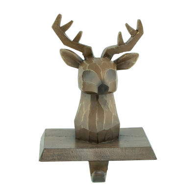 Northlight Brown Reindeer Head 5.75in 2-pc. Christmas Stocking Holder