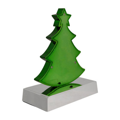 Northlight Shiny Green Led Lighted Tree  7in Christmas Stocking Holder