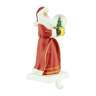 Northlight 8.75in Old-World Santa With Water Globe Christmas Stocking Holder