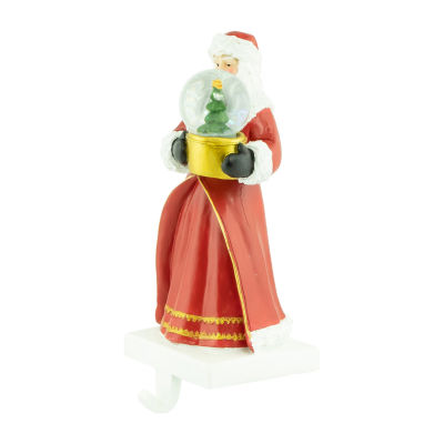 Northlight 8.75in Old-World Santa With Water Globe Christmas Stocking Holder