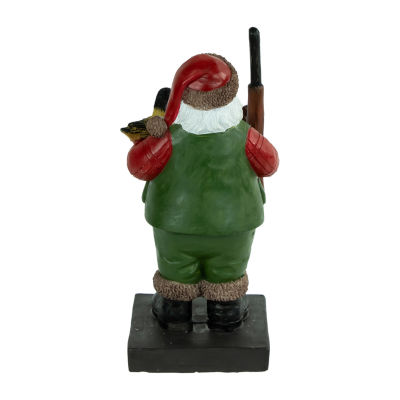 Northlight 8.5in Hunter Santa With Duck Christmas Stocking Holder