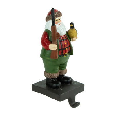 Northlight 8.5in Hunter Santa With Duck Christmas Stocking Holder