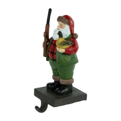 Northlight 8.5in Hunter Santa With Duck Christmas Stocking Holder