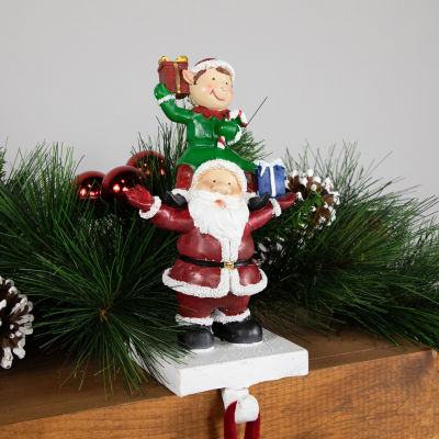 Northlight 8.75in Santa And Elf Christmas Stocking Holder