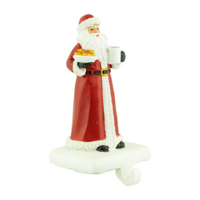 Northlight 7in Santa With Cookie Christmas Stocking Holders