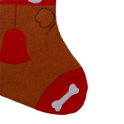 Northlight 17in Red And Brown Indogin Embroidered  With Cuff Christmas Stocking