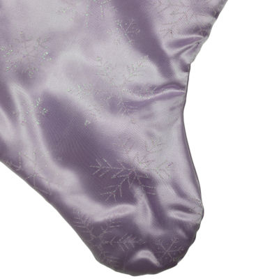 Northlight 20in Purple And White Glittered Snowflake  With Cuff Christmas Stocking