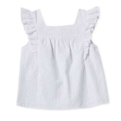 Thereabouts Little & Big Girls Square Neck Short Sleeve Blouse